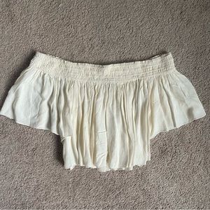off shoulder ivory crop top